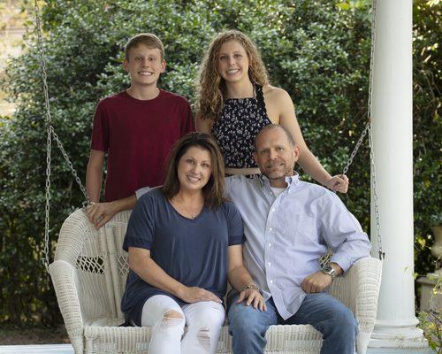 Dr William P Dickey III, owner of Big River Dental and his family