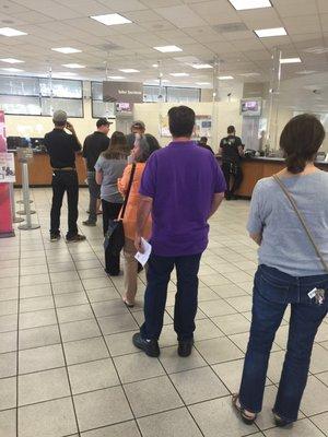 One teller on a Saturday?