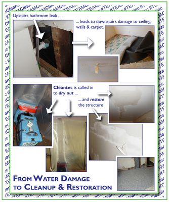 Within a few days, Cleantec completed a water damage restoration job in which an upstairs sink led to downstairs flooding.