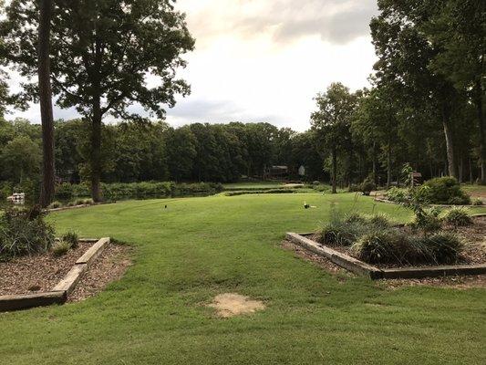 195 yard par 3 over water, number 15.