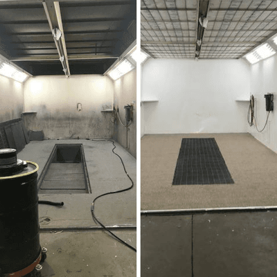 Before / After:  Automotive Paint Booth Maintenance