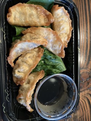 Fried pork dumplings. $8