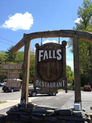 Wood carved sign