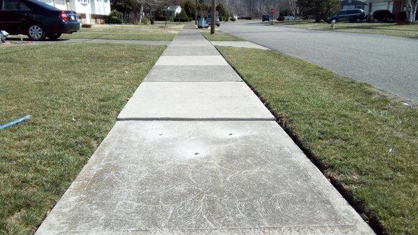 Before - trip hazard on walkway