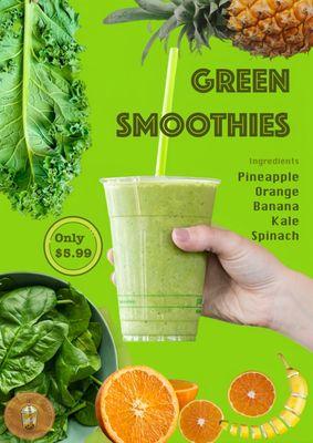 Green smoothies menu item