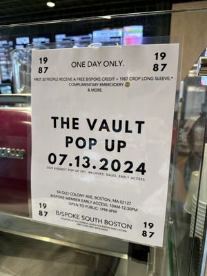 The Vault Pop Up at B/SPOKE South Boston (2024/07/13)