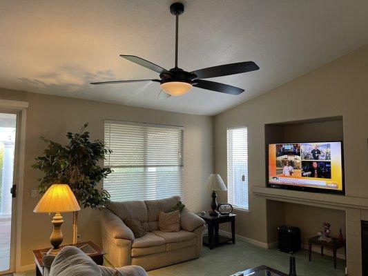 Fan installation in my living room. Keeps my house super cool.