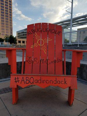 The Big ABQ Adirondack Chair On The Plaza