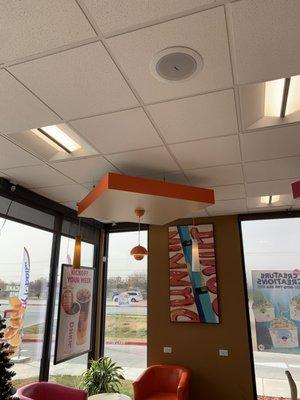 Ceiling decor at Baskin-Robbins in Wichita Falls, Texas.