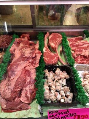 Meat display...