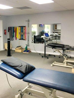 In-house physical therapy equipment at Panhandle Orthopaedics.