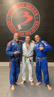 Iggy received his first stripe on his brown belt