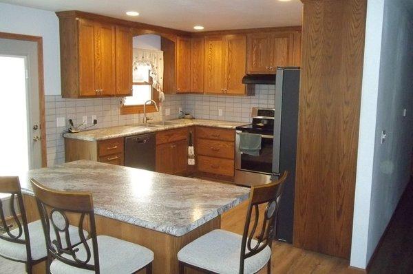 Kitchen remodel- cabinets, countertops, flooring, plumbing, electrical, completed 2017.