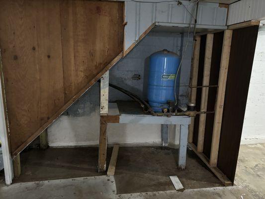 Before demo of stairwell