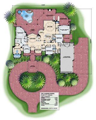 Jasmine House Plan created by Greg Weber of South Florida Design/Greg Weber Inc.