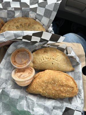 Empanadas with sauce