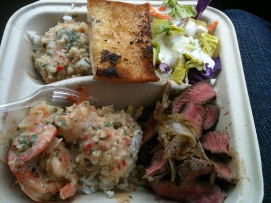 Love the steak and shrimp!