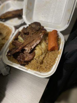 Grilled Lamb, Jollof Rice, Vegetables