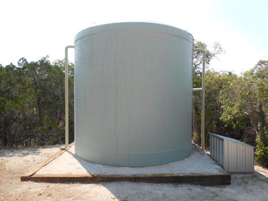 Fiberglass water storage tanks