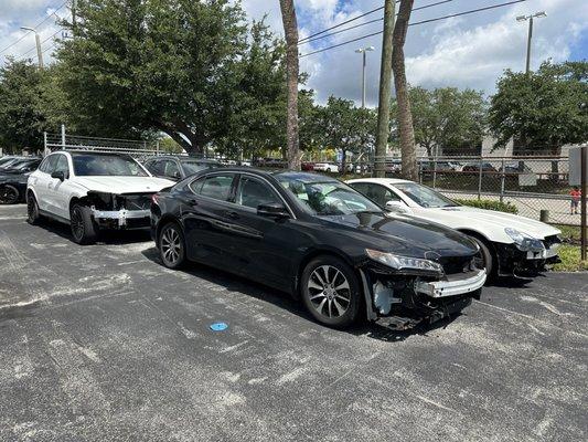 Torn down vehicles