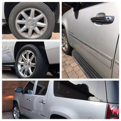 Detail Enthusiast's tire-deep-clean-and-shine included in our Silver package.