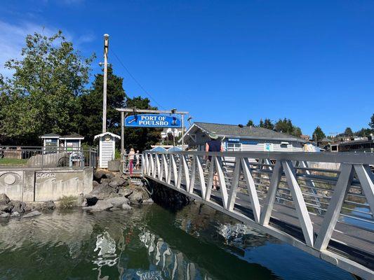 Marina entrance and exit.