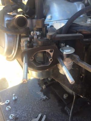 Carburetor failure on my 14HP Kohler motor which Morgan the store manager help get back up and running.