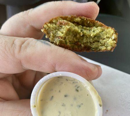 Falafel and tahini