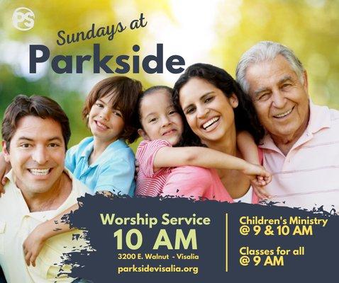 Our Sunday Worship Service times in 2023!