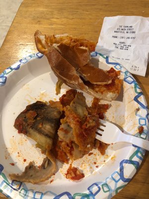 Eggplant that wasn't ordered.... it was supposed to be meatball....