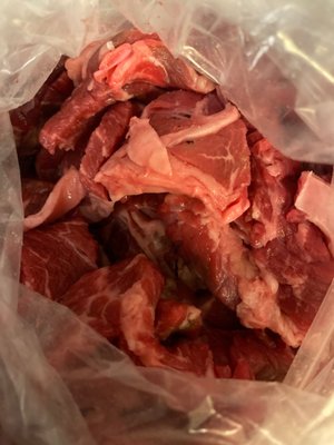 Meat from the Carniceria!!! Had black stuff on some pieces, some pieces were brown and rotten!!!