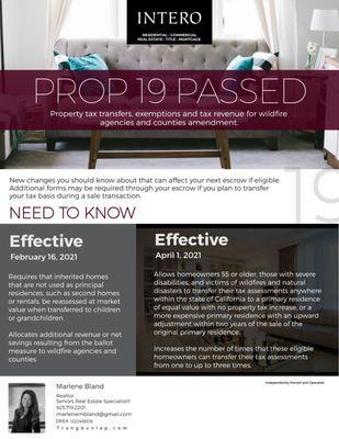 If you are 55 or over, Proposition 19 may help you!