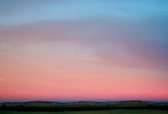 Sunset on highway 18