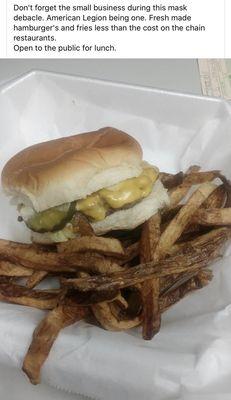 Steak Burger and Fries