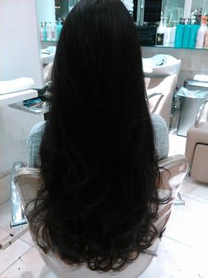 Long hair specialist cut by Maxinne Lyon at The Beverly Hills Hotel.