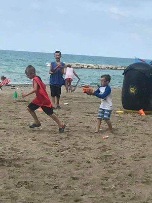 Erie Foam Dart Battle on Beach 6 at Presque Isle State Park