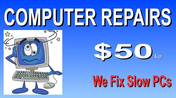 Pre Independence Day Sale! All Computer Repair Services will be $50 all weekend long! Please call us for more information!