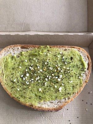 This is my avocado toast? This is kind of ridiculous if you think this is a decent amount of avocado and seasonings.