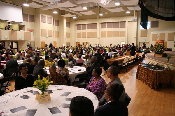 Just under 600, Annual Lenten Faith Leaders Breakfast for the centennial year of Delta Lambda Chapter of Alpha Phi Alpha Fraternity.