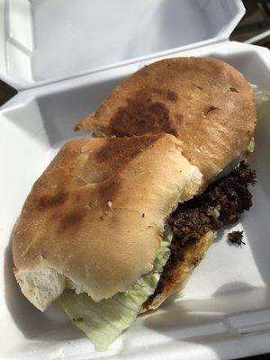 barbacoa torta, very good. Filled up the length of the box in case that is not clear