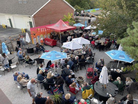 Our newly remodeled beer garden is gorgeous and ready for summer!