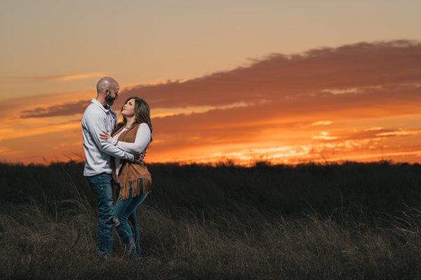 Engagement photos at Harper Hill Ranch Seguin TX