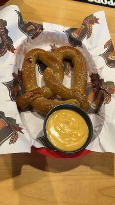 Giant pretzel and beer cheese