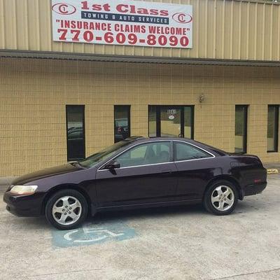 We also have vehicles for sale at low prices. All of our vehicles are certified ready to drive. 99 Honda Accord with 137,000 miles $2600