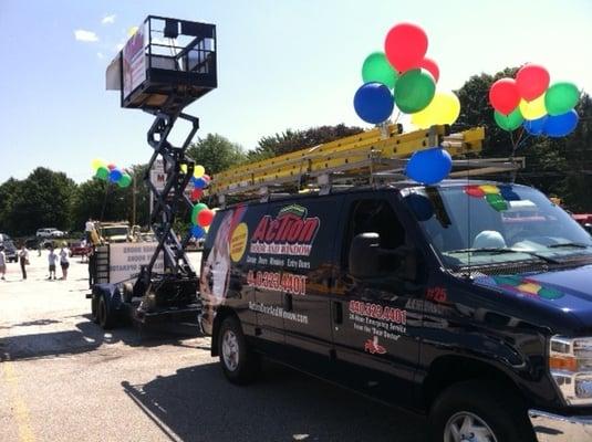 In the North Ridgeville Corn Festival parade.