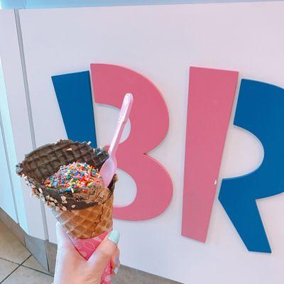 Waffle cone + chocolate hazelnut