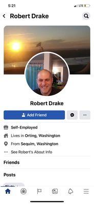 Found this loser on FB because after he was paid he turned off his phone and stopped taking our calls!