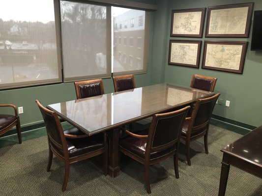 The conference room at the Quincy office of SKB Attorneys.