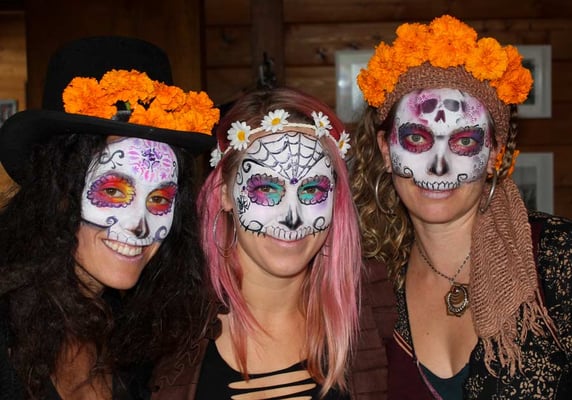 Day of the Dead, Dia de Los Muertos sugar skull ladies by Auntie Stacey Dennick