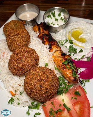 Falafel, Shish Tawook, Labneh Mtawameh